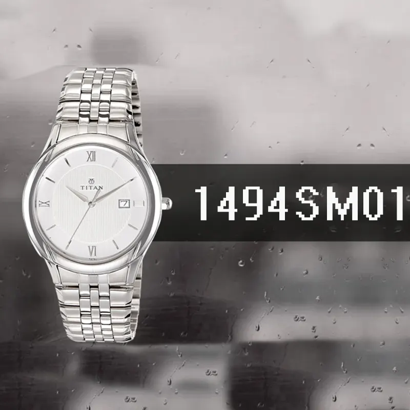 Titan Quartz Analog Silver Dial Men’s Watch- 1494SM01